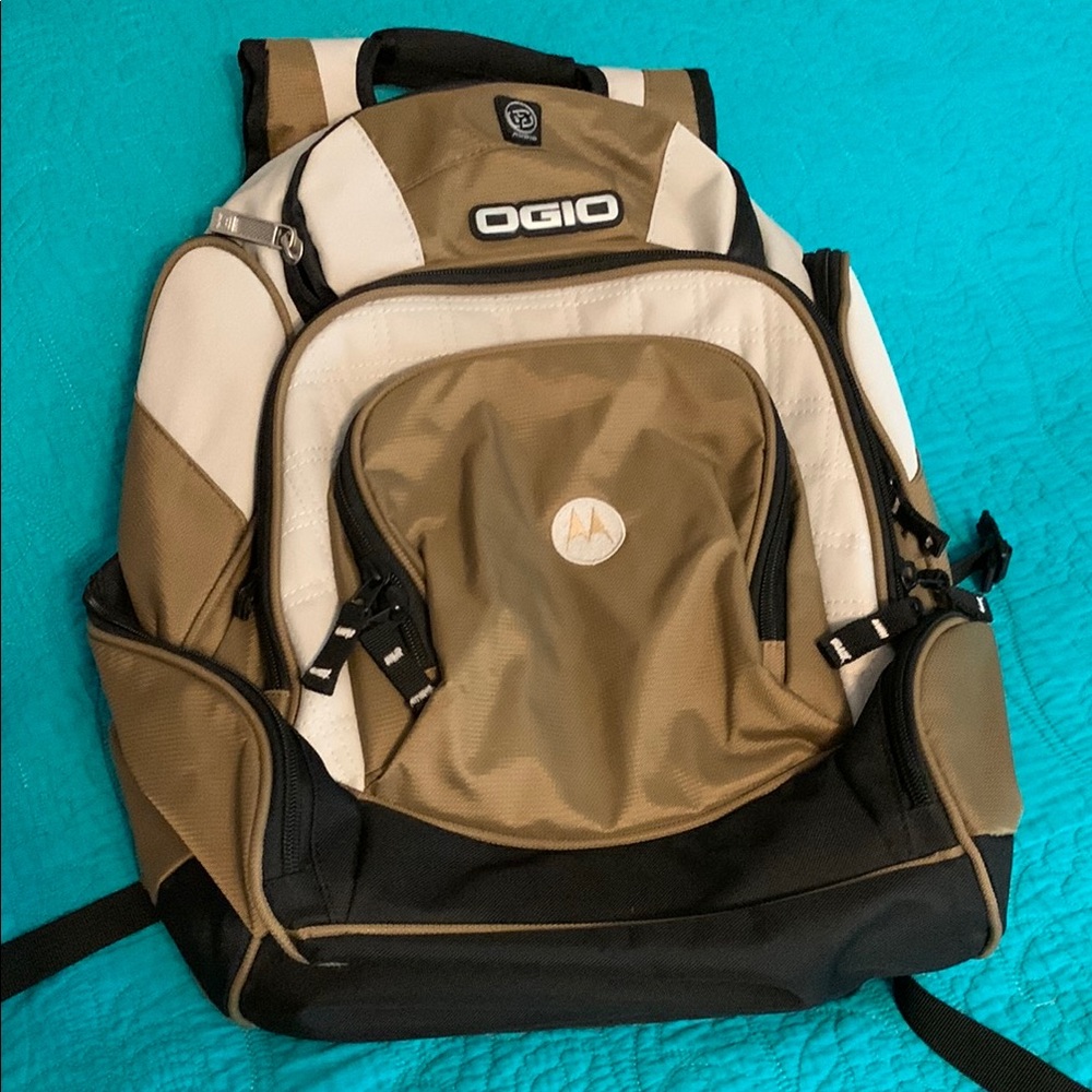 OGIO Tan and Black Backpack with Sporty Design
